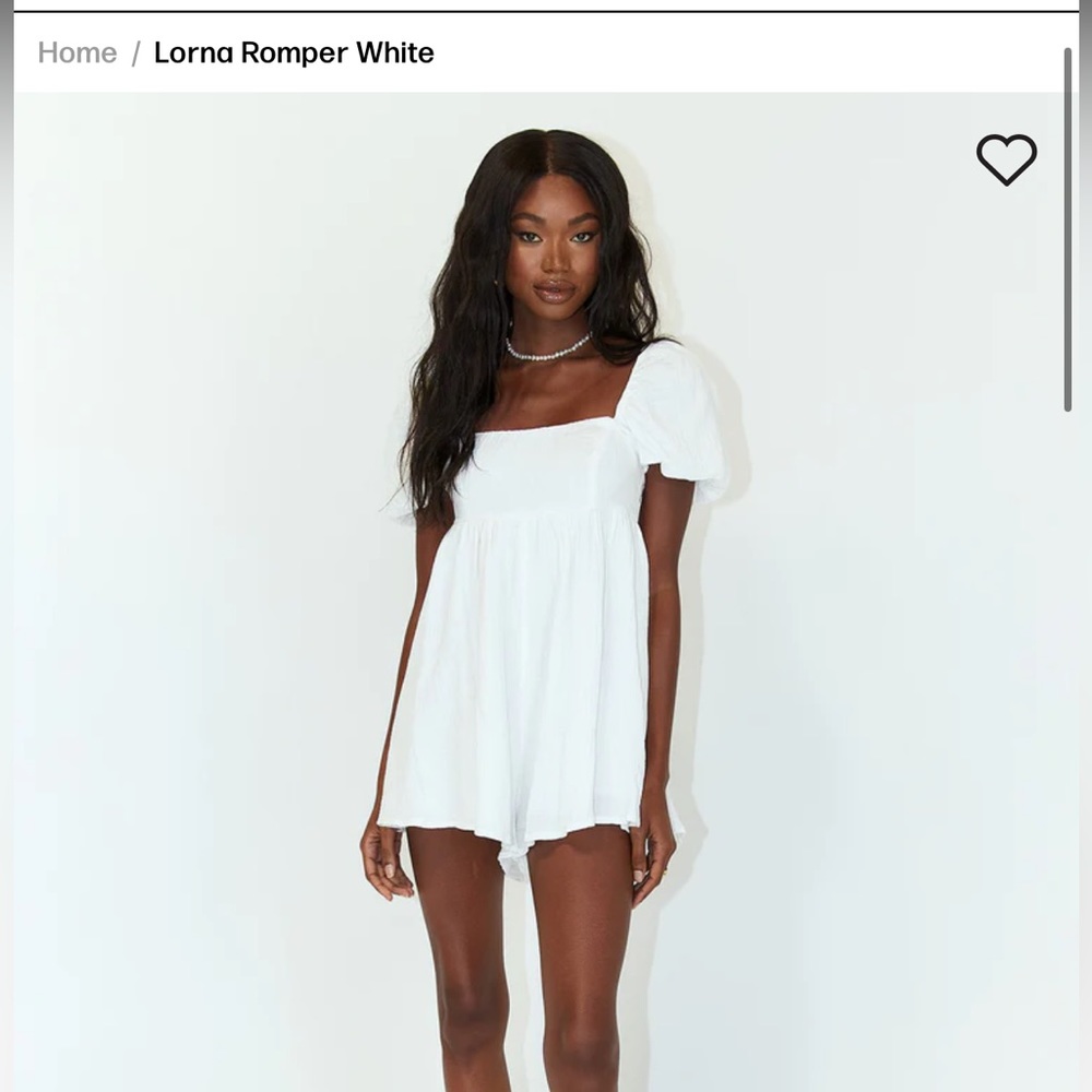 White princess Polly romper